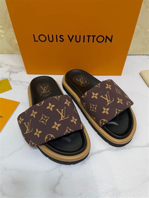 louis vuitton designer slippers|louis vuitton slippers faux.